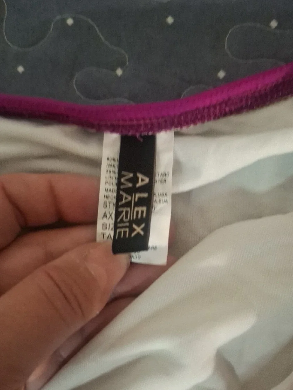 Alex Marie Purple Paisley Printed Women's Swim Skirt Bottoms size 14